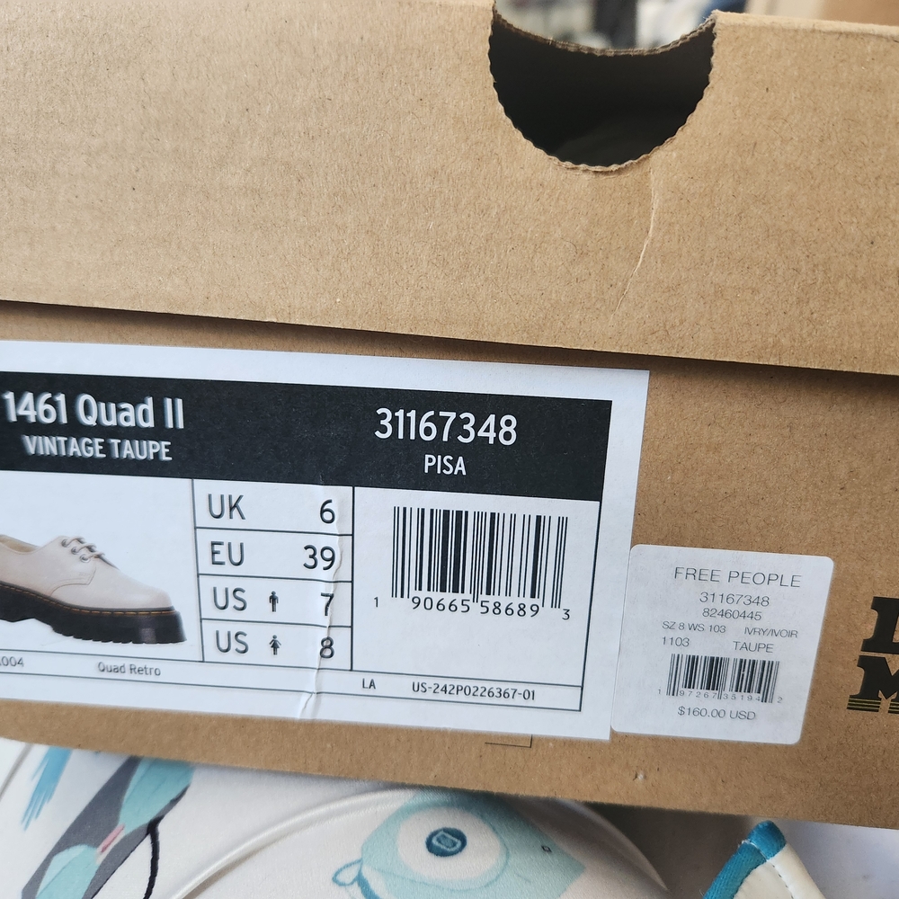 Dr. Martens Free People Vintage Taupe Shoes